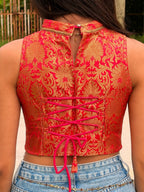 Banarasi Zari Brocade “Kumkum” Top