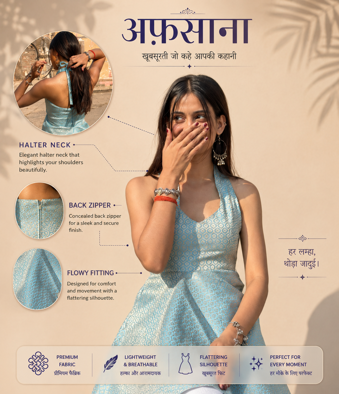 Afsana : Banarasi Kurti Top