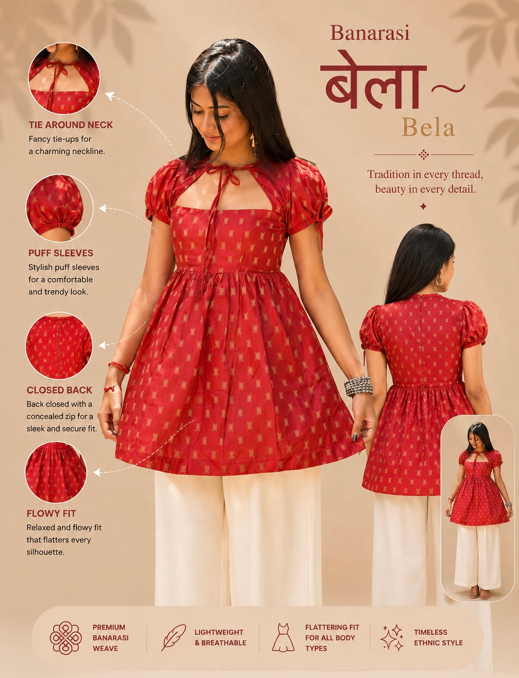 Banarasi Bela Kurti