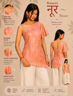 Banarasi Noor One-Shoulder Top